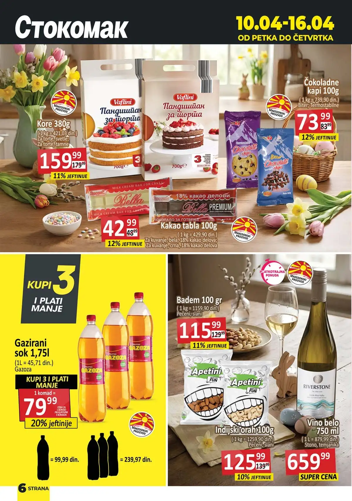 Stokomak slatkiši sniženje – katalog akcija Stokomak akcija slatkiši i grickalice – čokolade, keksi i snack proizvodi na sniženju