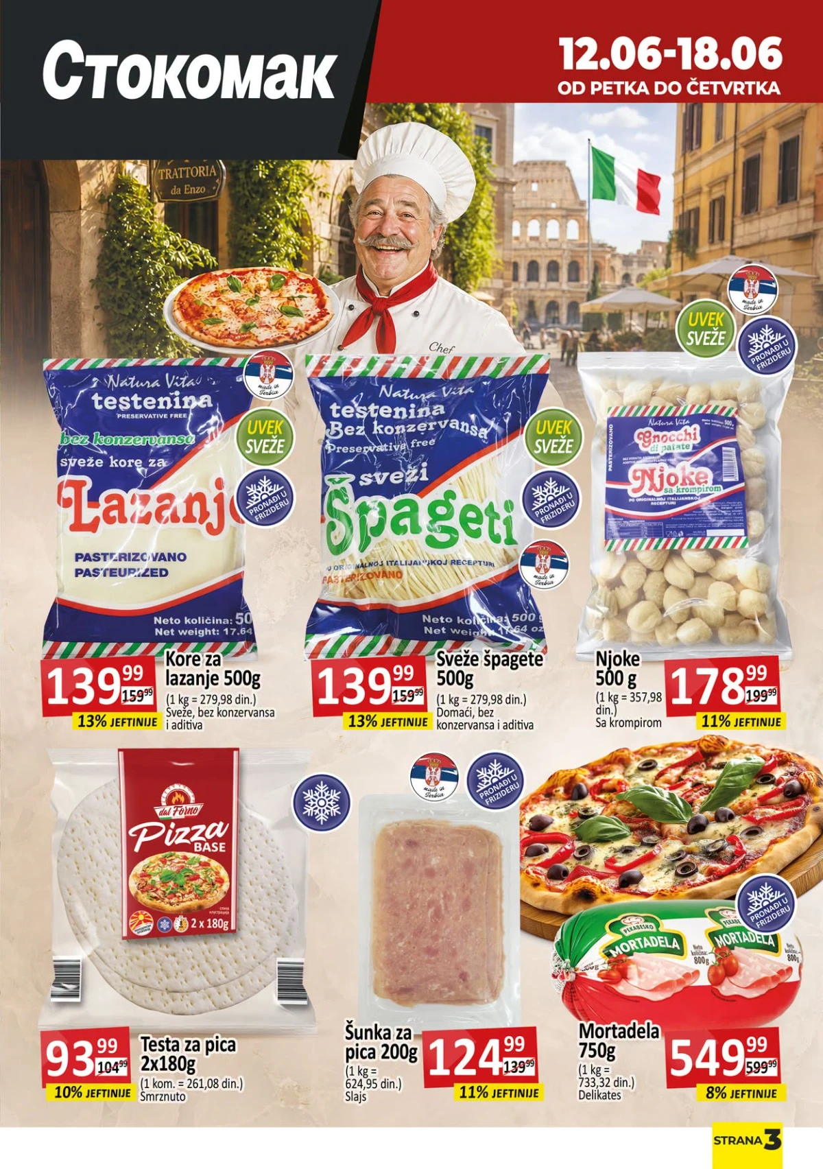 Stokomak testenina, pesto i italijanski proizvodi na akciji
