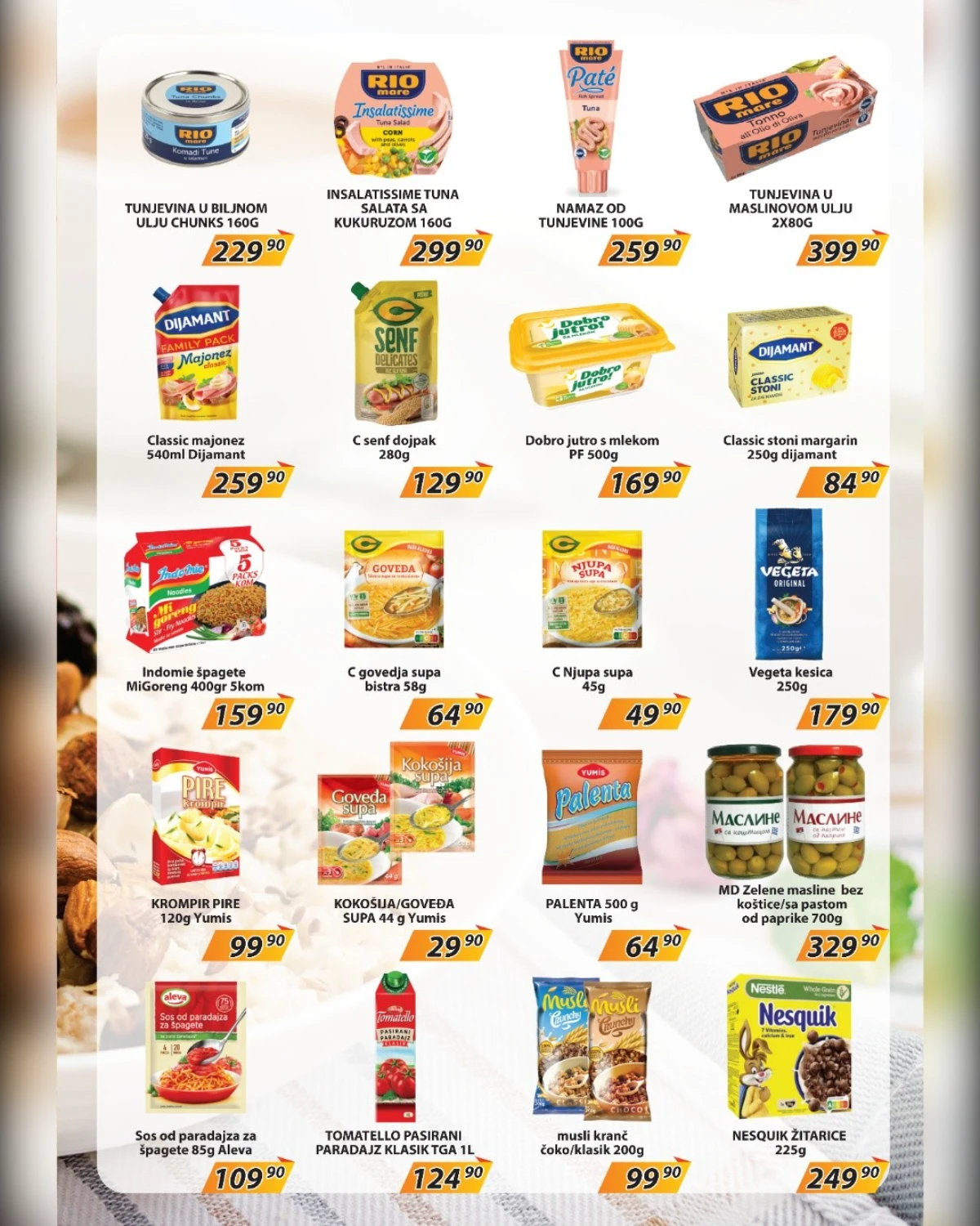 Šumadija Market katalog 01–31.05.2026 strana 3 sniženja mlečni proizvodi