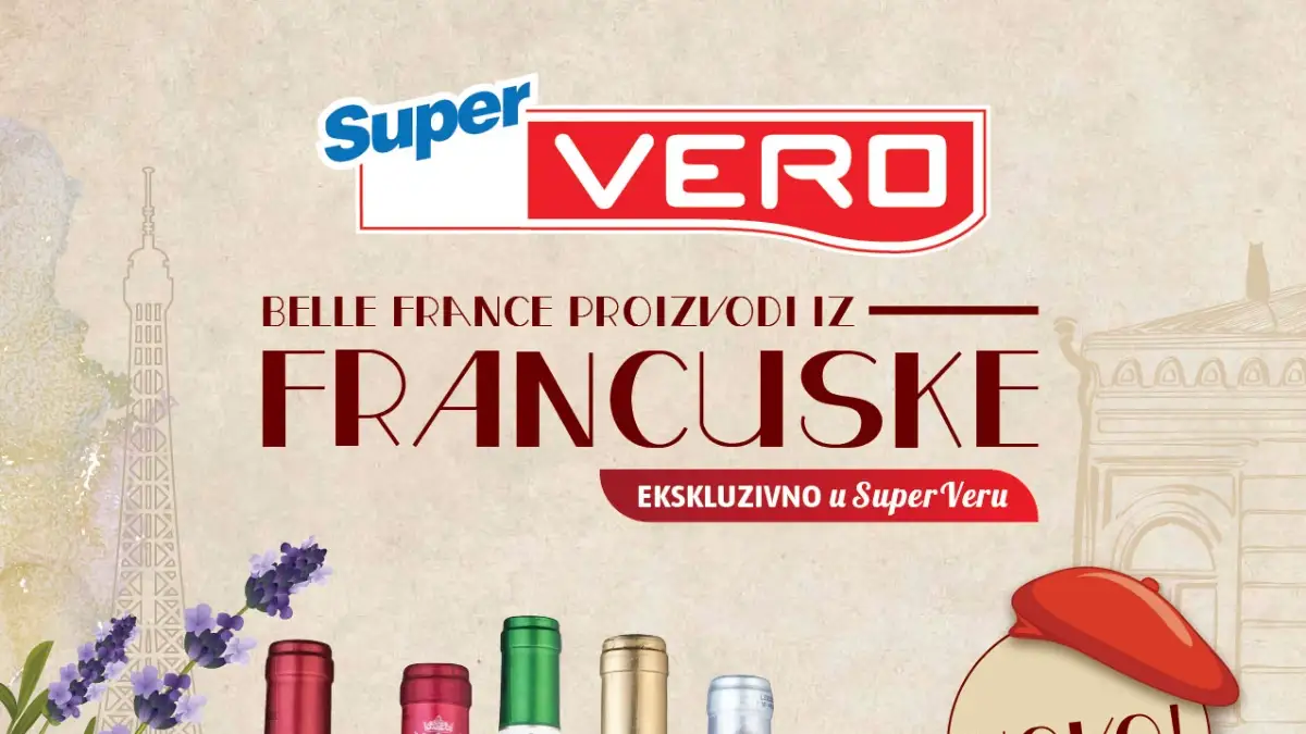Super VERO Belle France katalog – ekskluzivna ponuda francuskih proizvoda, vina, čokolada, testenina, sladoleda i drugih specijaliteta.
