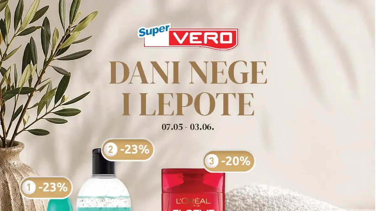 Super Vero Dani nege i lepote maj i jun 2026 – Dove, Nivea, Garnier, Colgate i OGX proizvodi na sniženju