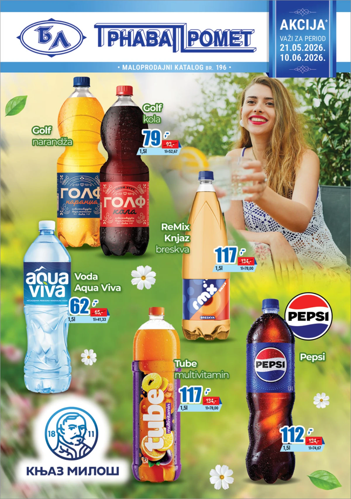 Trnava Promet katalog 21.05–10.06.2026 sniženja na piće, meso, mlečne proizvode i prehranu