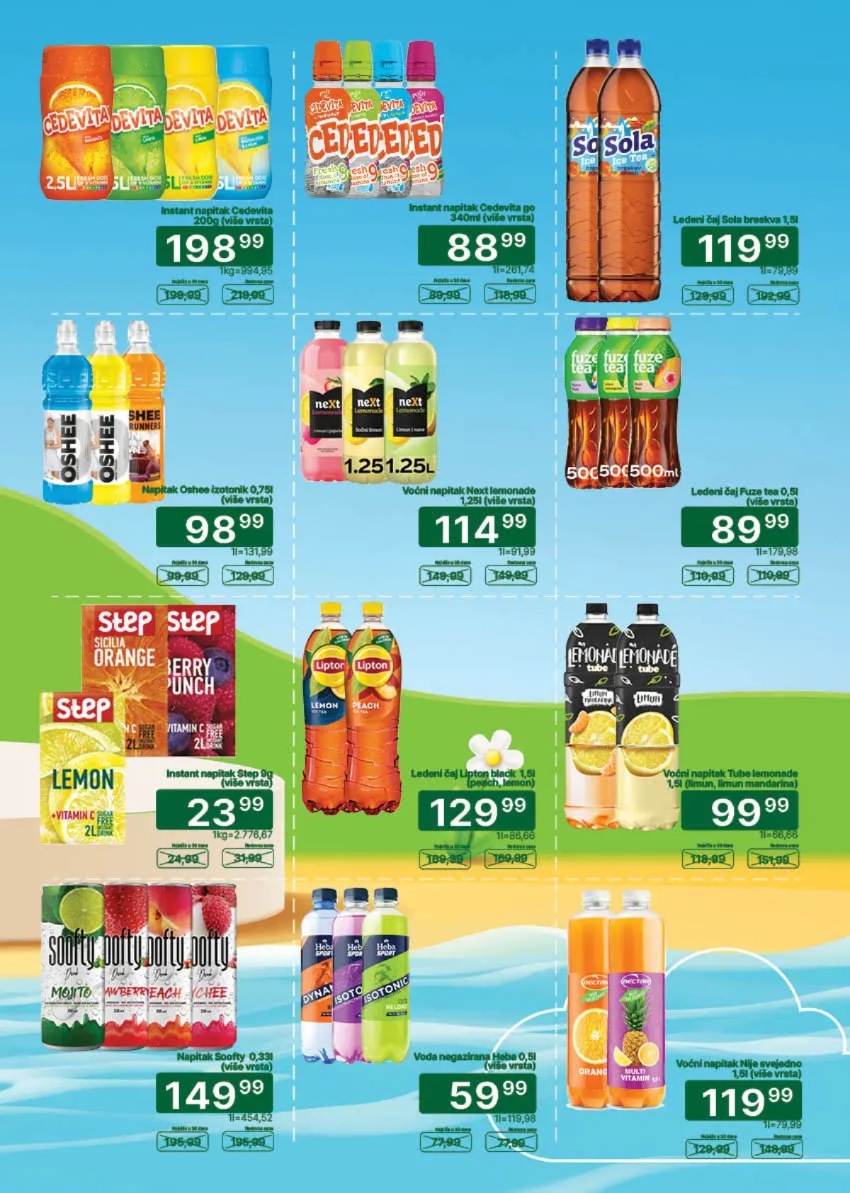 Cedevita, Fuze Tea, Lipton i druga pića na akciji
