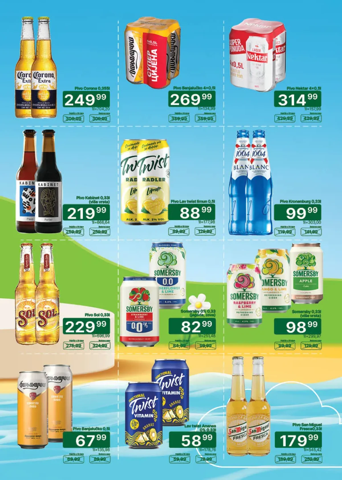Corona, Somersby, Banjalučko i druga pića na sniženju