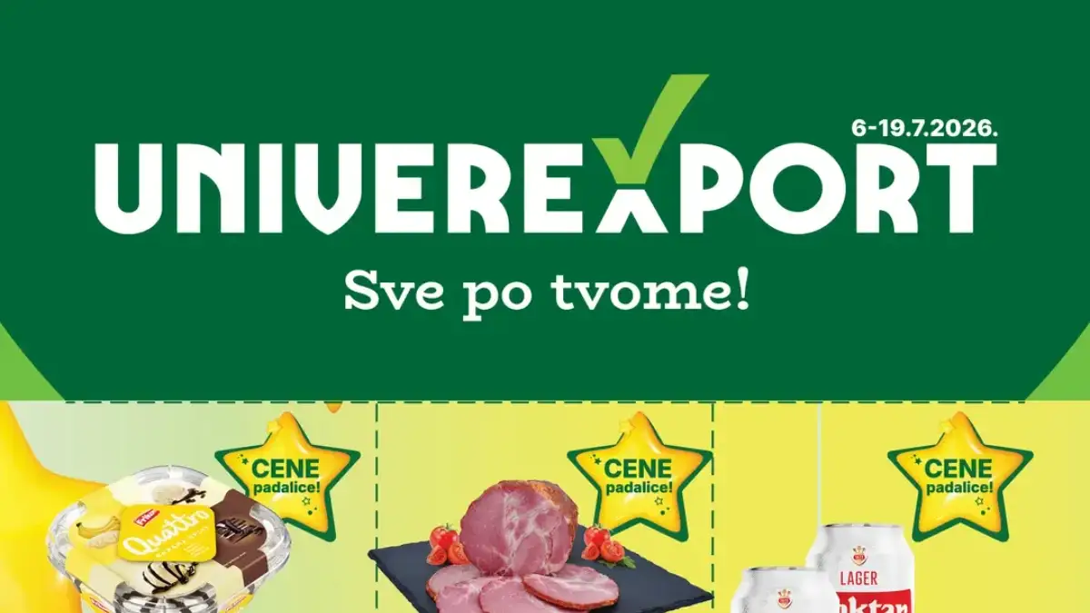Univerexport katalog donosi popuste do 50%, Cene padalice i nove akcije za prehranu, piće i svakodnevnu kupovinu