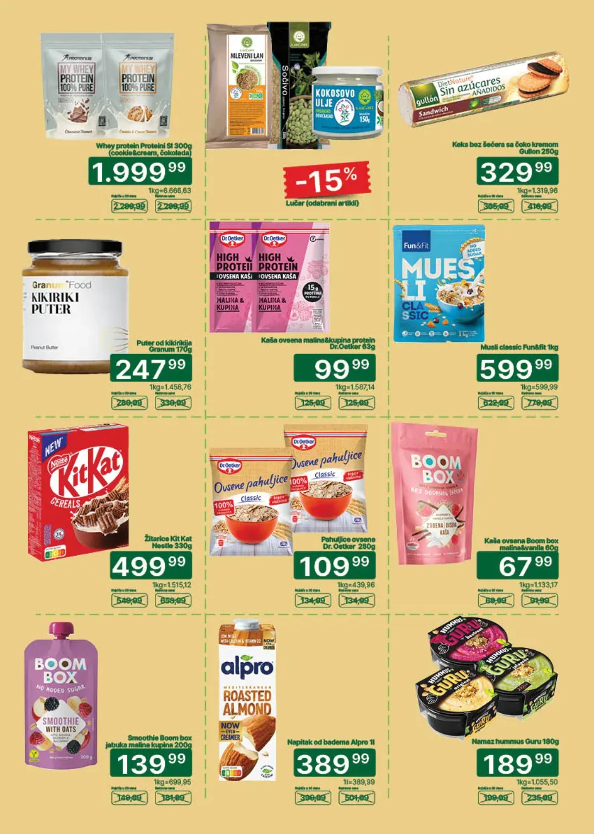Univerexport akcija do 07.06.2026 – granola, ovsene kaše i biljni napici po akcijskim cenama