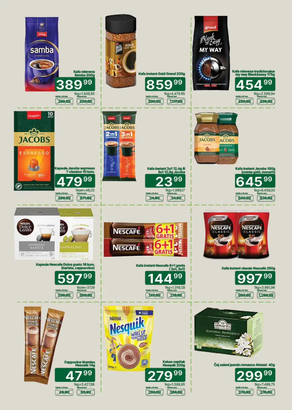 Univerexport katalog do 07.06.2026 – Jacobs, Franck, Nescafe i cappuccino napici po akcijskim cenama