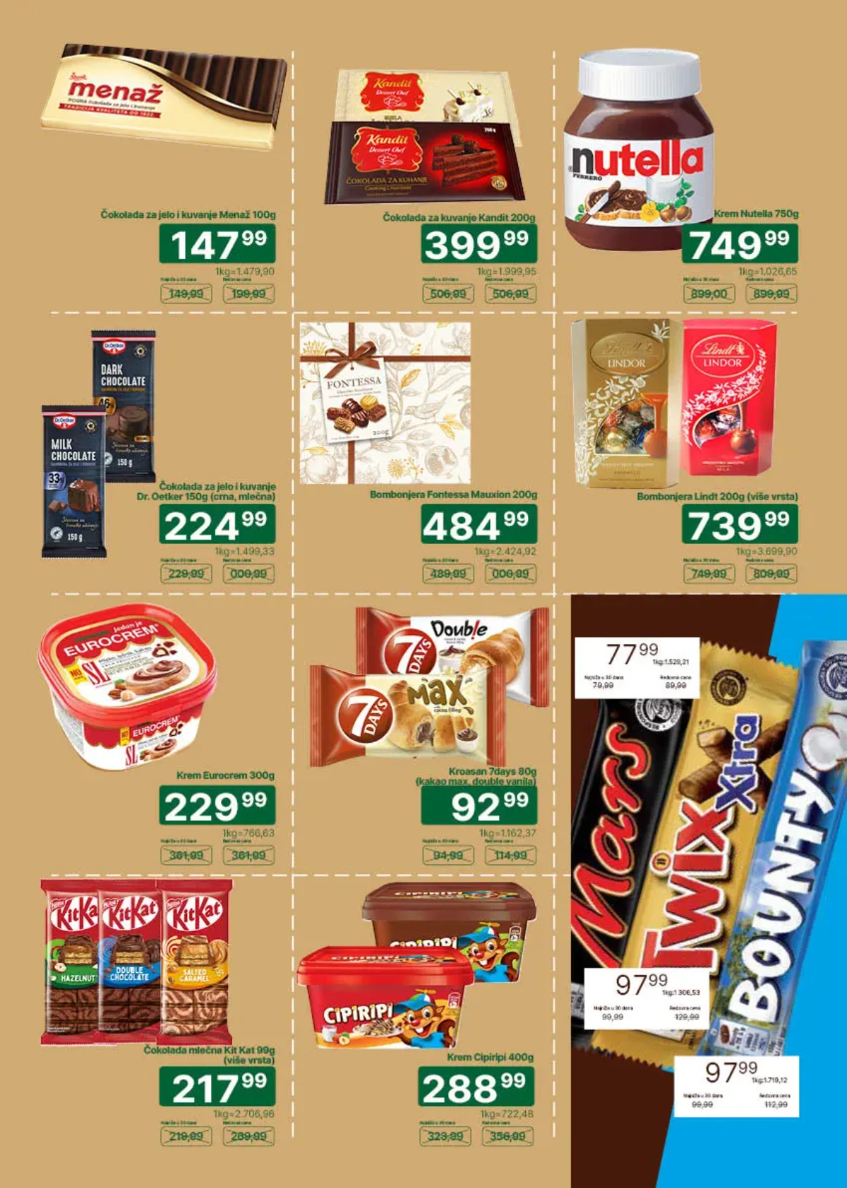 Univerexport akcija do 07.06.2026 – čokolade, KitKat, Bajadera i Corny barovi po akcijskim cenama