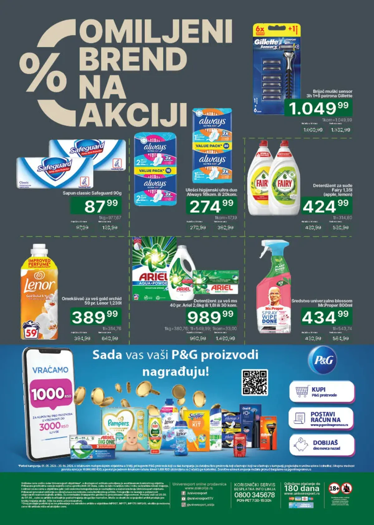 Univerexport akcija do 07.06.2026 – završna ponuda proizvoda po akcijskim cenama