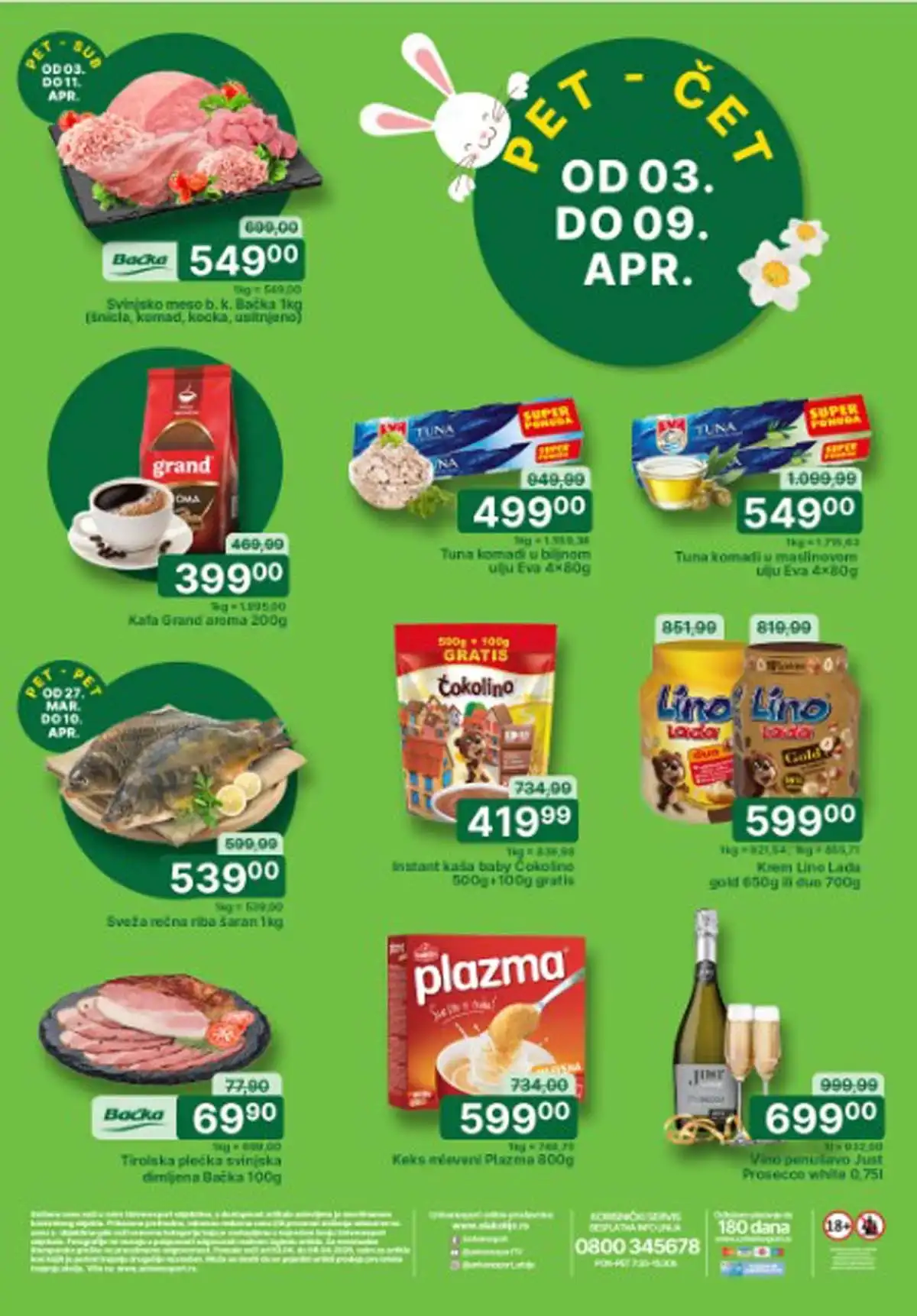 Univerexport nedeljna akcija katalog sniženja do 09.04.2026– prehrana i proizvodi za domaćinstvo