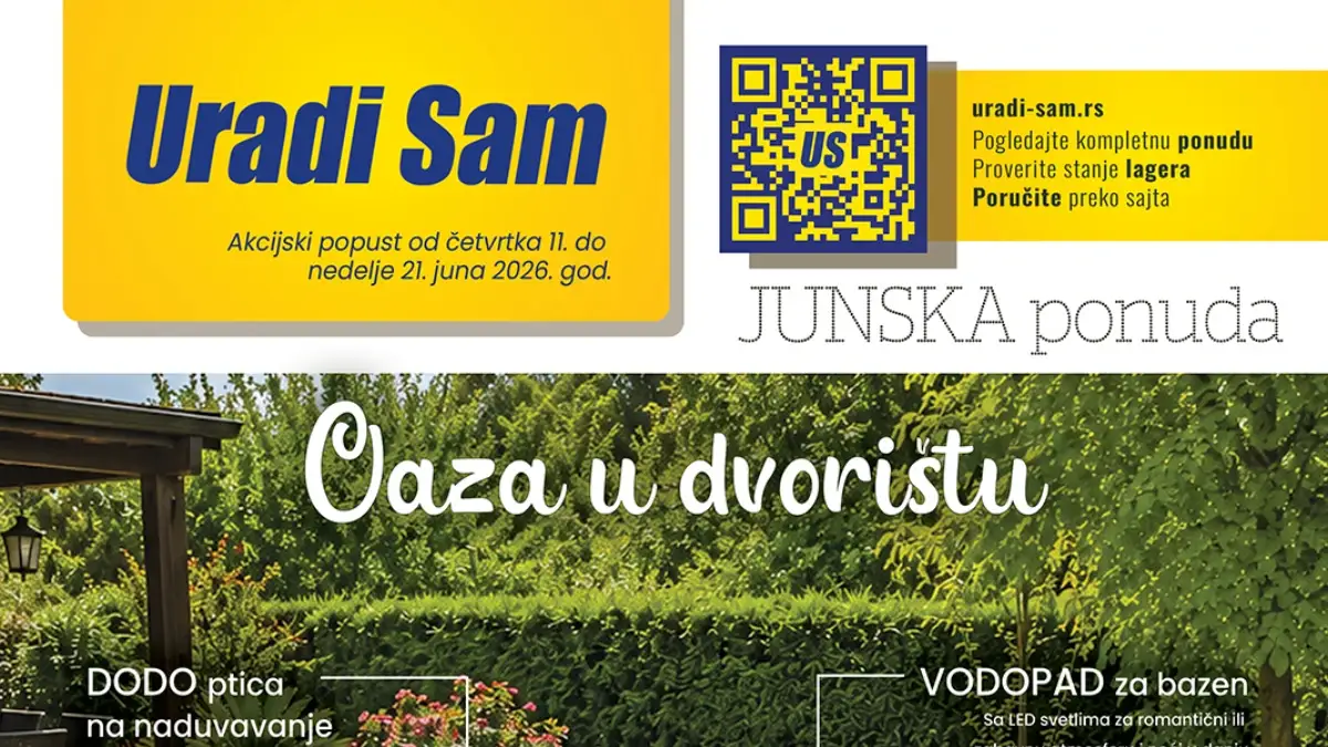 Uradi Sam katalog jun 2026 – bazeni, ležaljke, igraonice na naduvavanje i baštenski nameštaj po akcijskim cenama