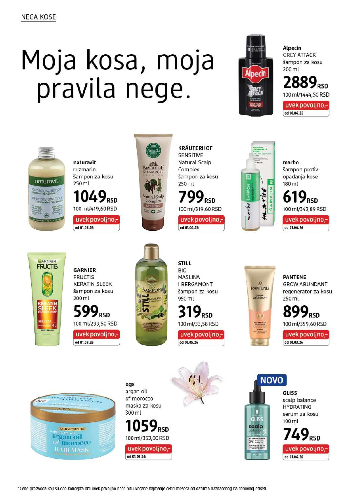 dm katalog akcija Srbija popusti na kozmetiku i negu do 31. maja 2026. – strana 16