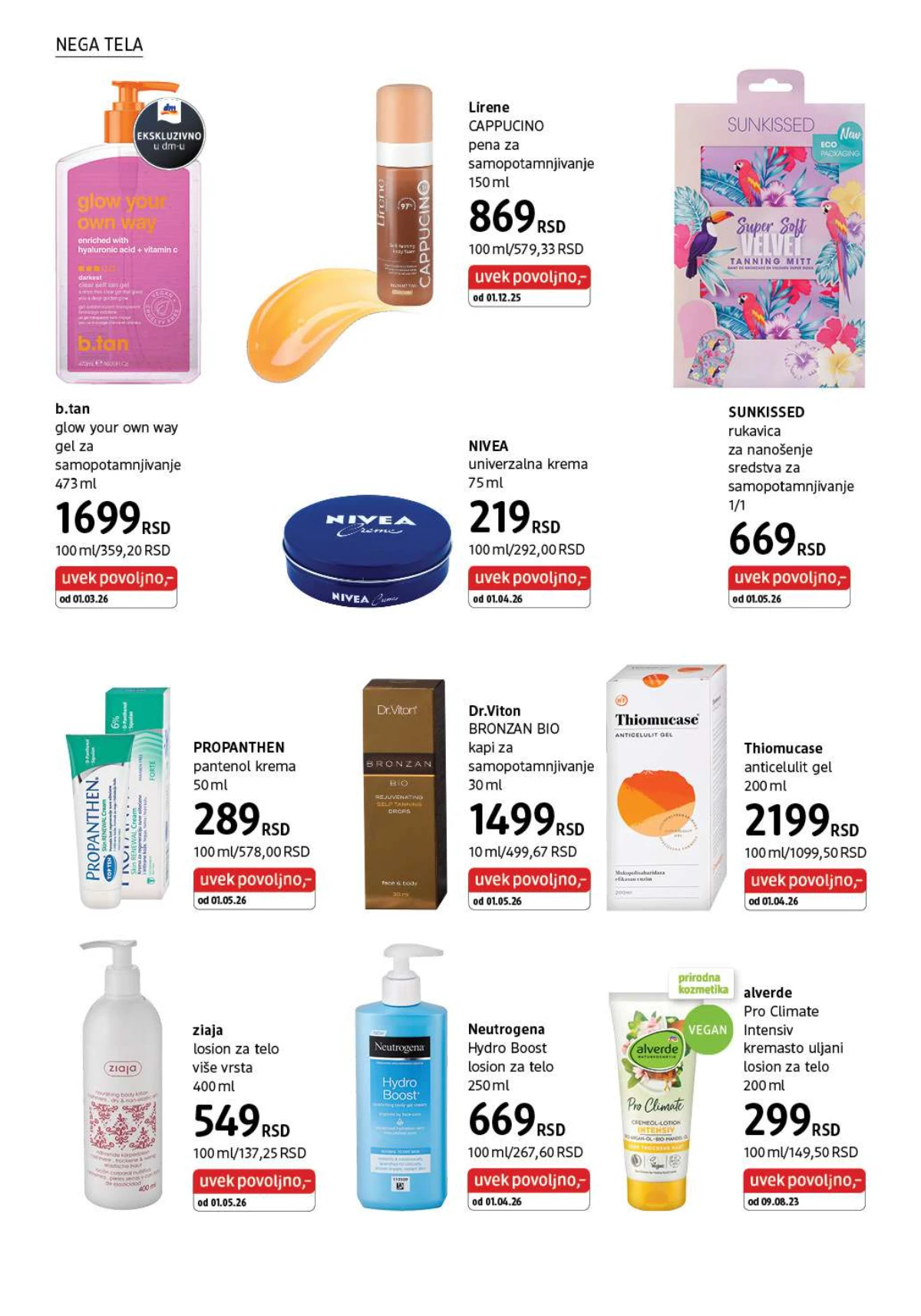 dm katalog akcija Srbija popusti na kozmetiku i negu do 31. maja 2026. – strana 26