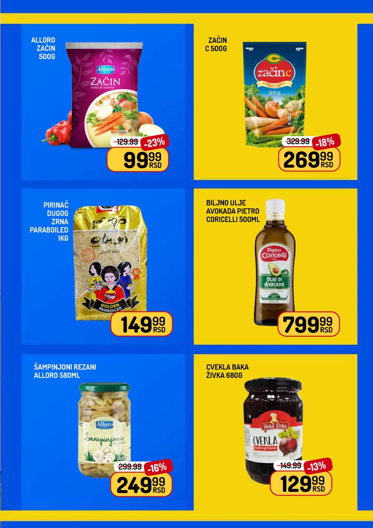 Aman nedeljna akcija katalog strana 9 – prehrambeni proizvodi na sniženju do 26.03.2026