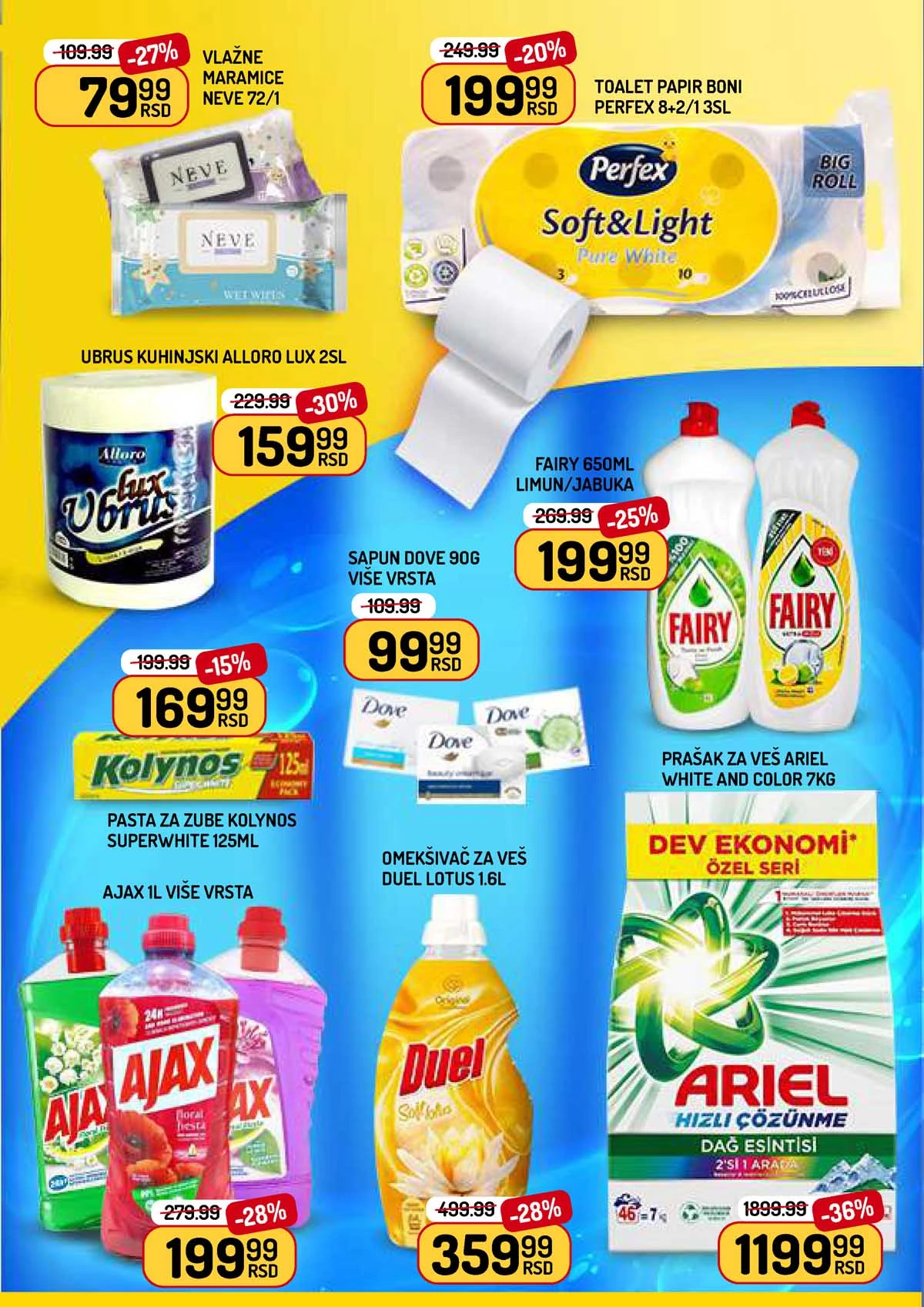 Aman nedeljna akcija katalog strana 15 – prehrana i kućna hemija na sniženju do 26.03.2026