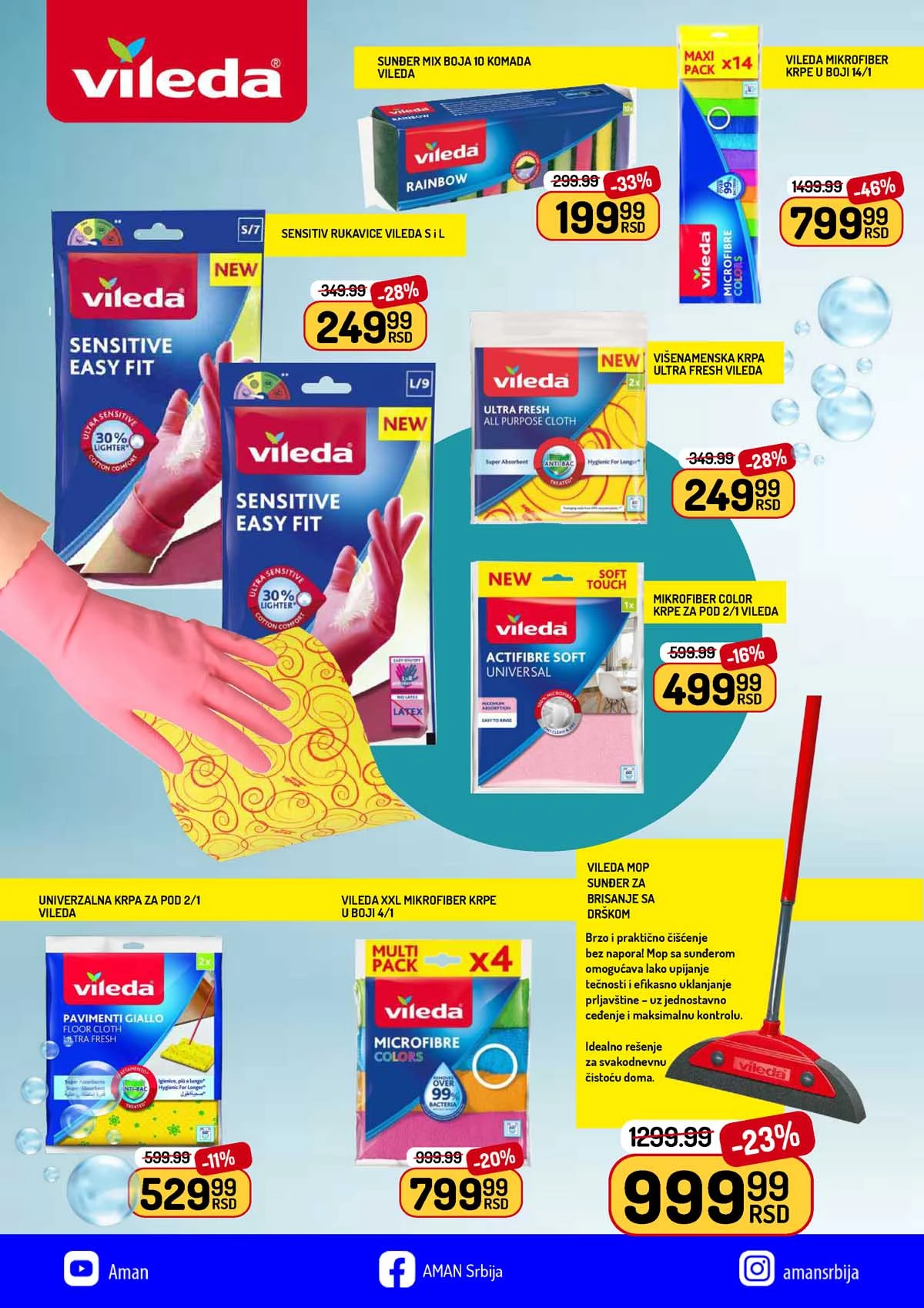 Aman katalog prolećno čišćenje – sredstva za čišćenje i kućna hemija na akciji do 20. aprila 2026