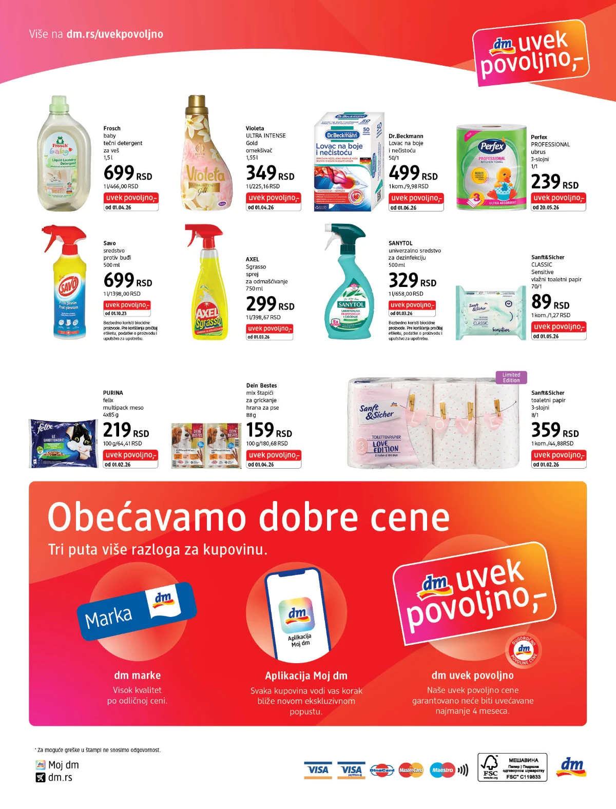 dm katalog strana 8 – sredstva za čišćenje, omekšivači i kućna hemija