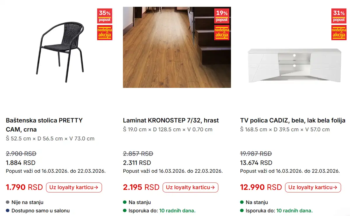 Forma Ideale katalog strana 3 – nedeljna akcija sniženja i preko 40% do 22. marta 2026