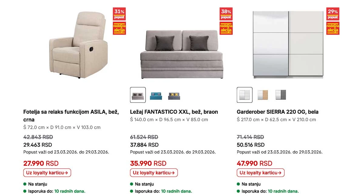 Forma Ideale katalog strana 3 – nedeljna akcija sniženja i preko 40% do 29. marta 2026