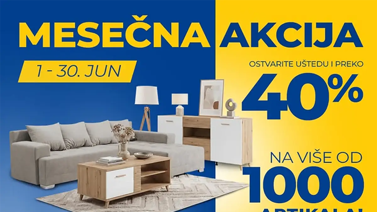 Forma Ideale akcija do 57% popusta na nameštaj i preko 1000 artikala do 30.06.2026