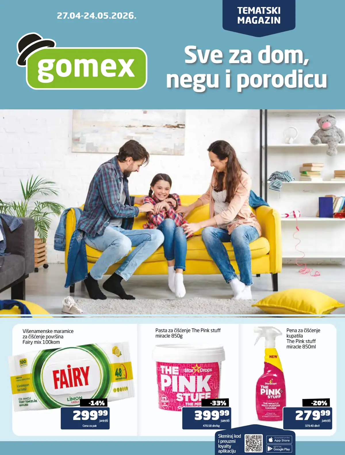 Gomex akcija neprehrane katalog strana 1 proizvodi za čišćenje i dom