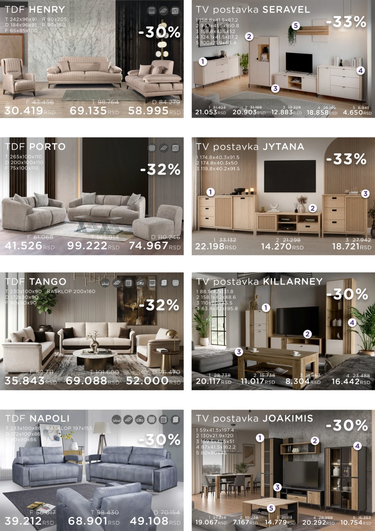 Numanović premium garniture LONDON NAPOLI popust katalog Maj 2026