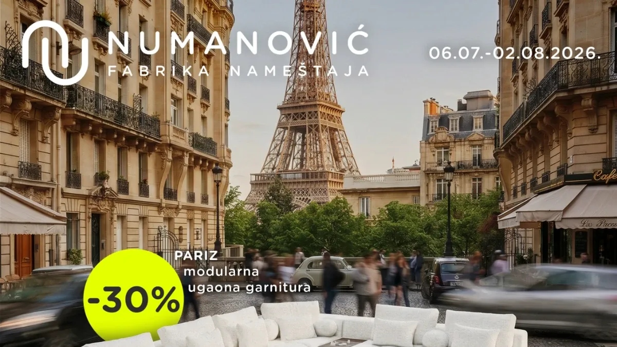 Numanović akcija nameštaja – ugaone garniture, kreveti, trpezarije i ormari na sniženju do 70%