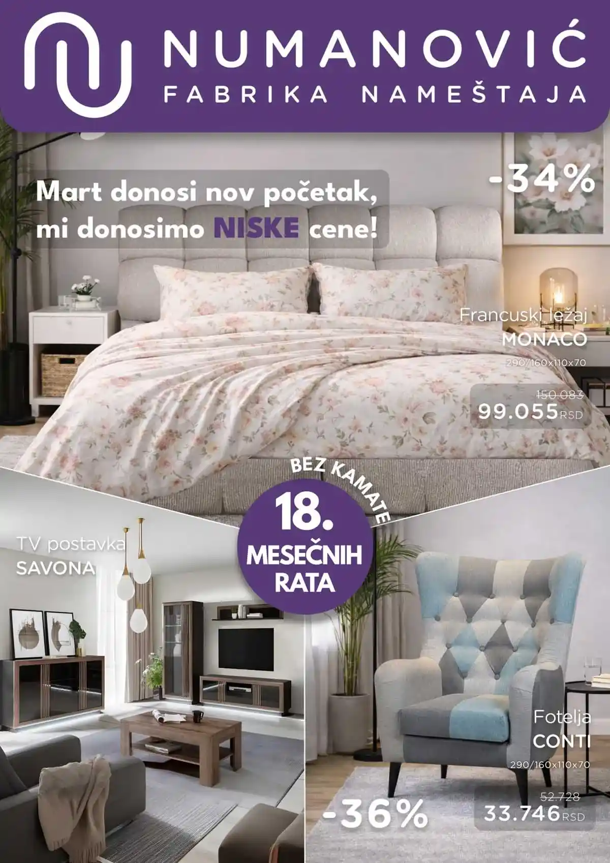 Numanović akcija nameštaja katalog sniženja do 50% – strana 1