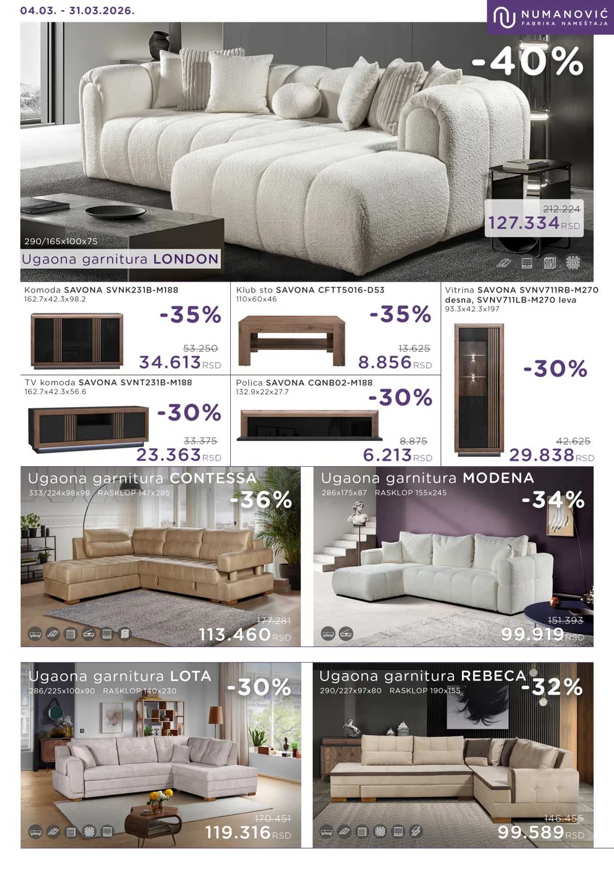Numanović katalog nameštaja akcija do 50% – strana 2