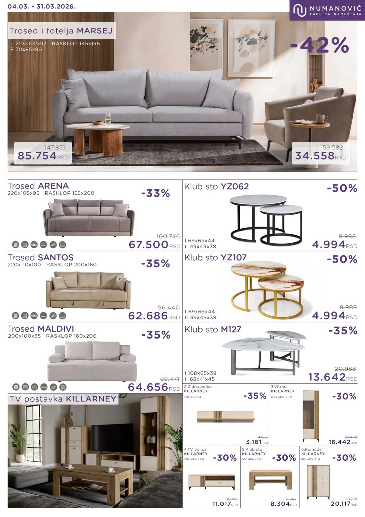 Numanović akcija nameštaja katalog sniženja – strana 3