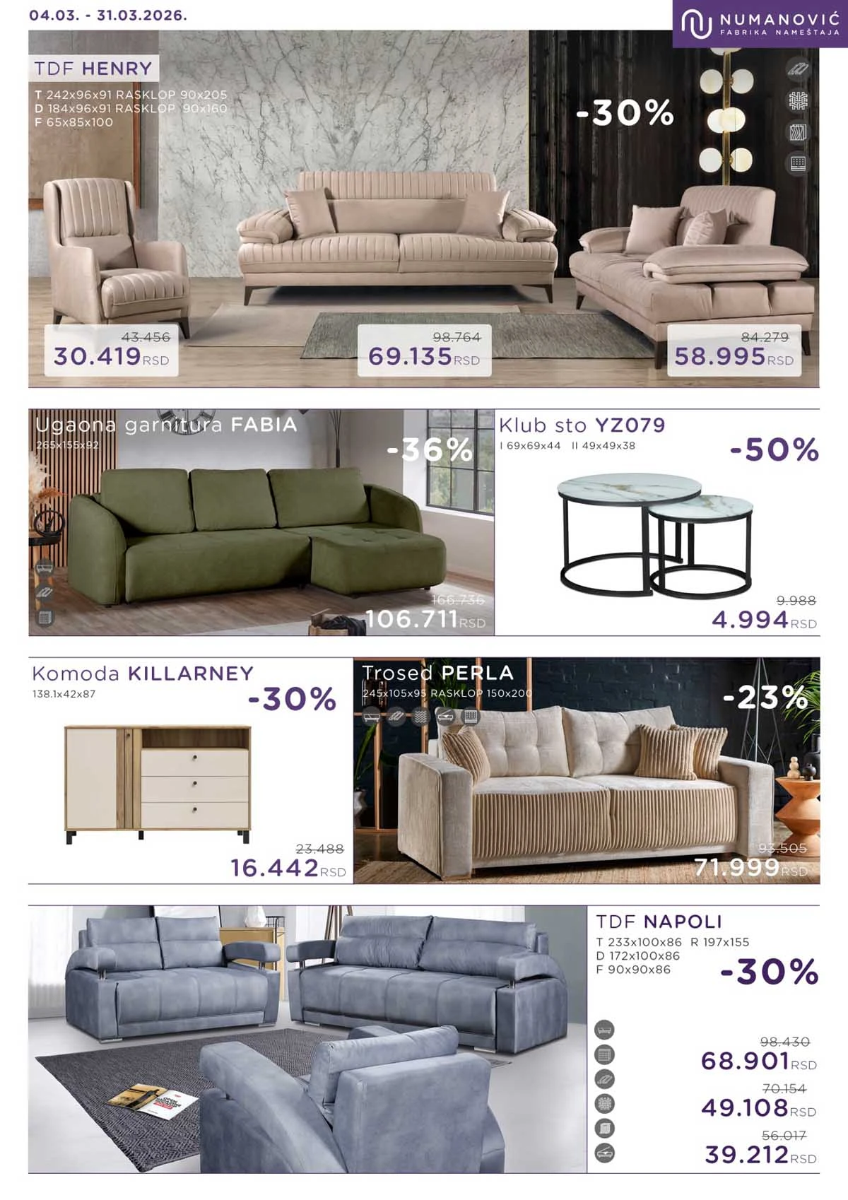 Numanović katalog nameštaja popusti i sniženja – strana 4