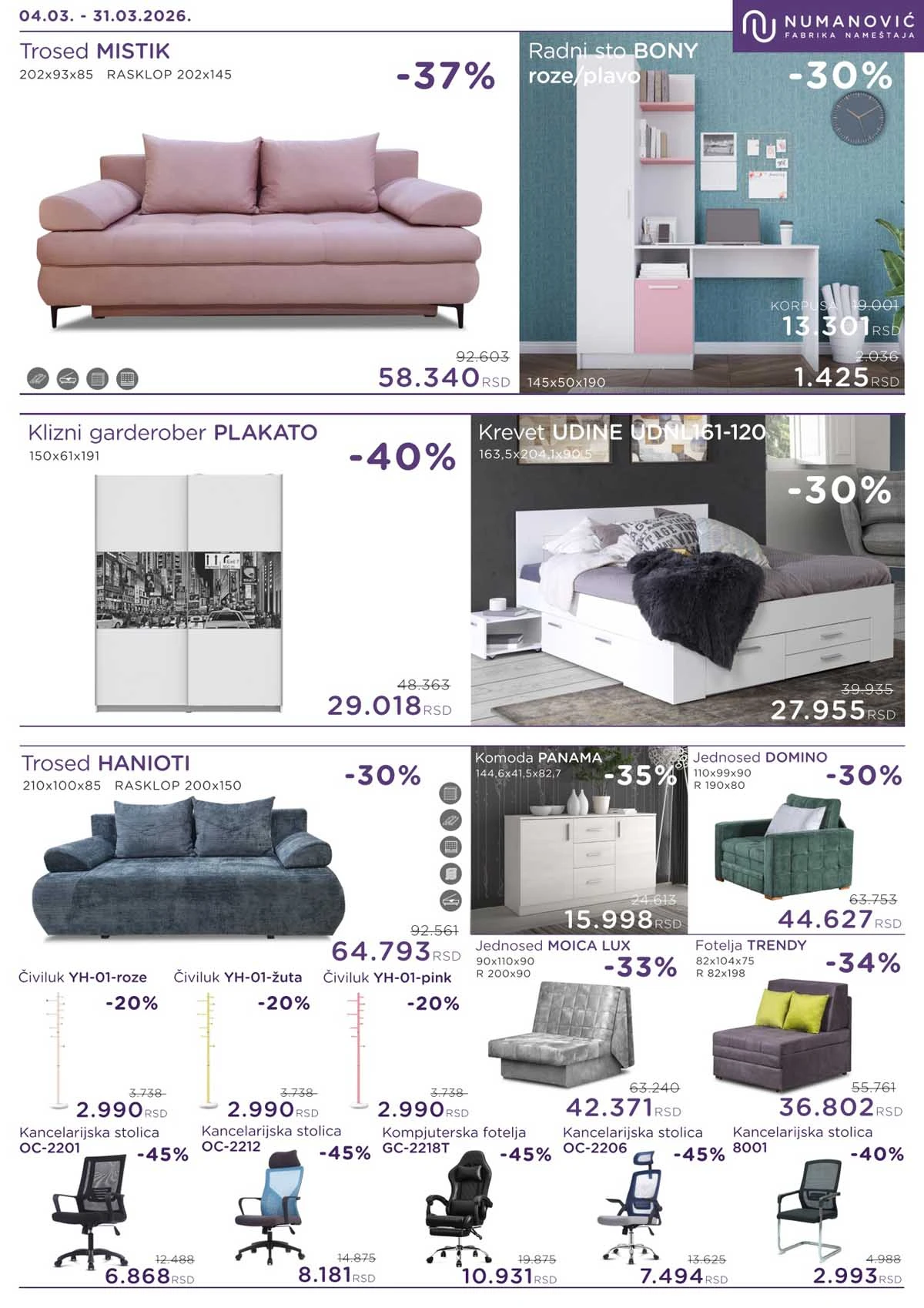 Numanović katalog nameštaja akcijska ponuda – strana 8