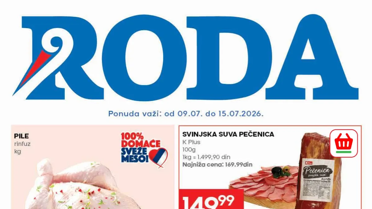 Roda katalog do 50% popusta – novi nedeljni katalog sa akcijskim cenama važi do 15.07.2026.